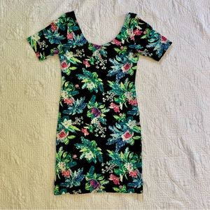 Floral body con dress
